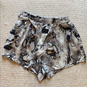 Superdown Snake Print Shorts